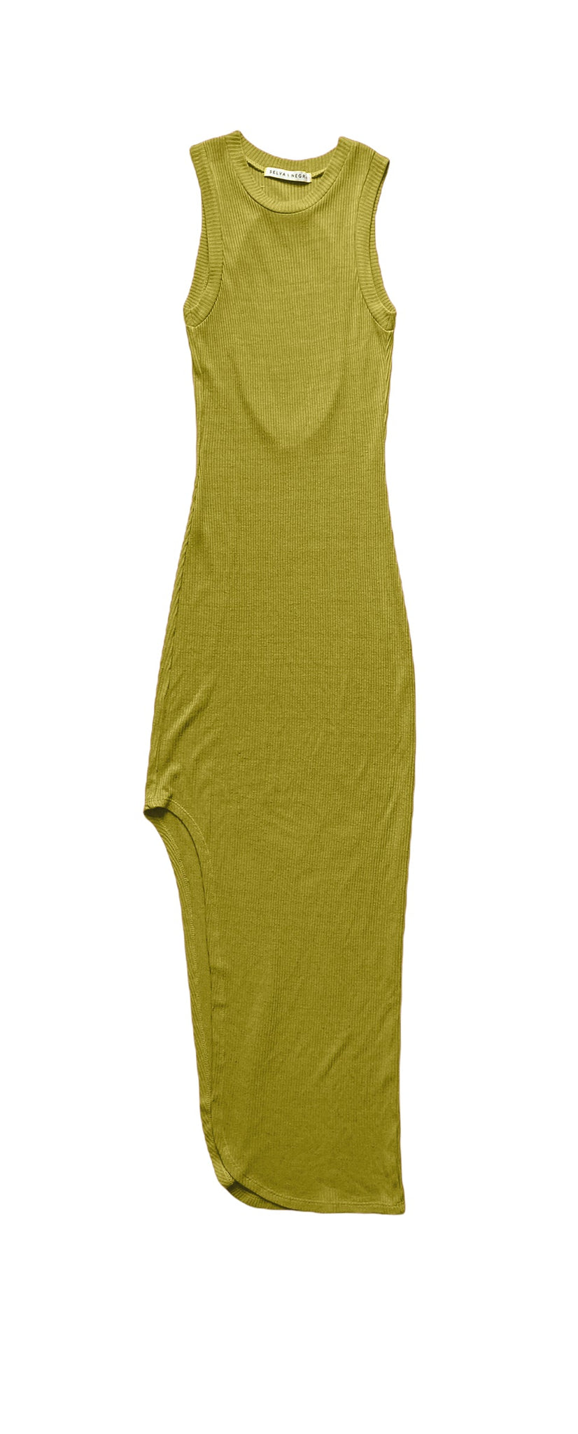 bella dress in matcha viscose rib- Size Small SAMPLE