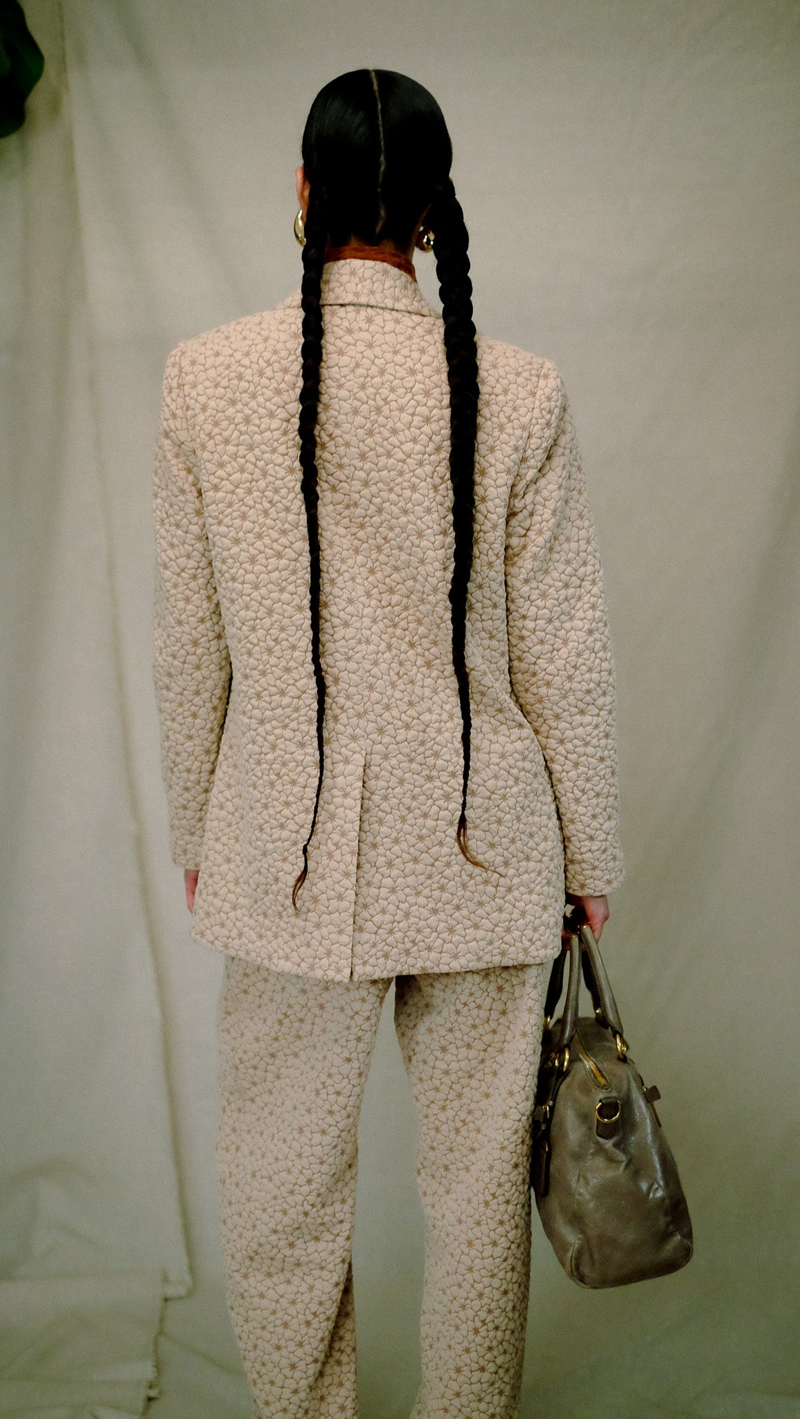 Flo Jacket in Beige Sculpted Floral- Size 4 SAMPLE