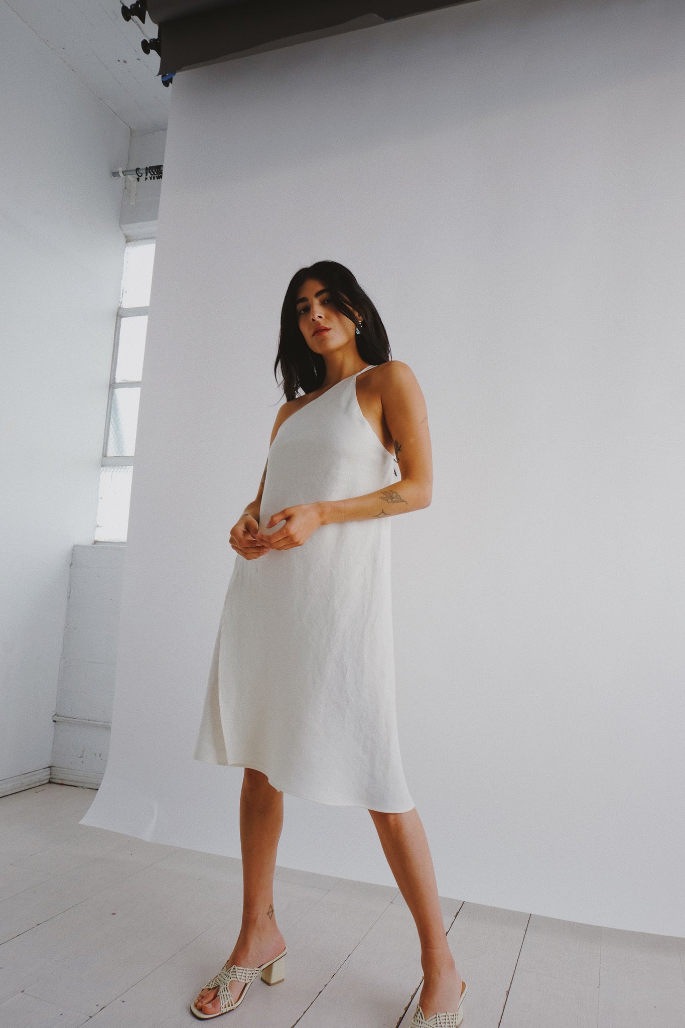 Ava Dress in Cloud Linen - Size S SAMPLE