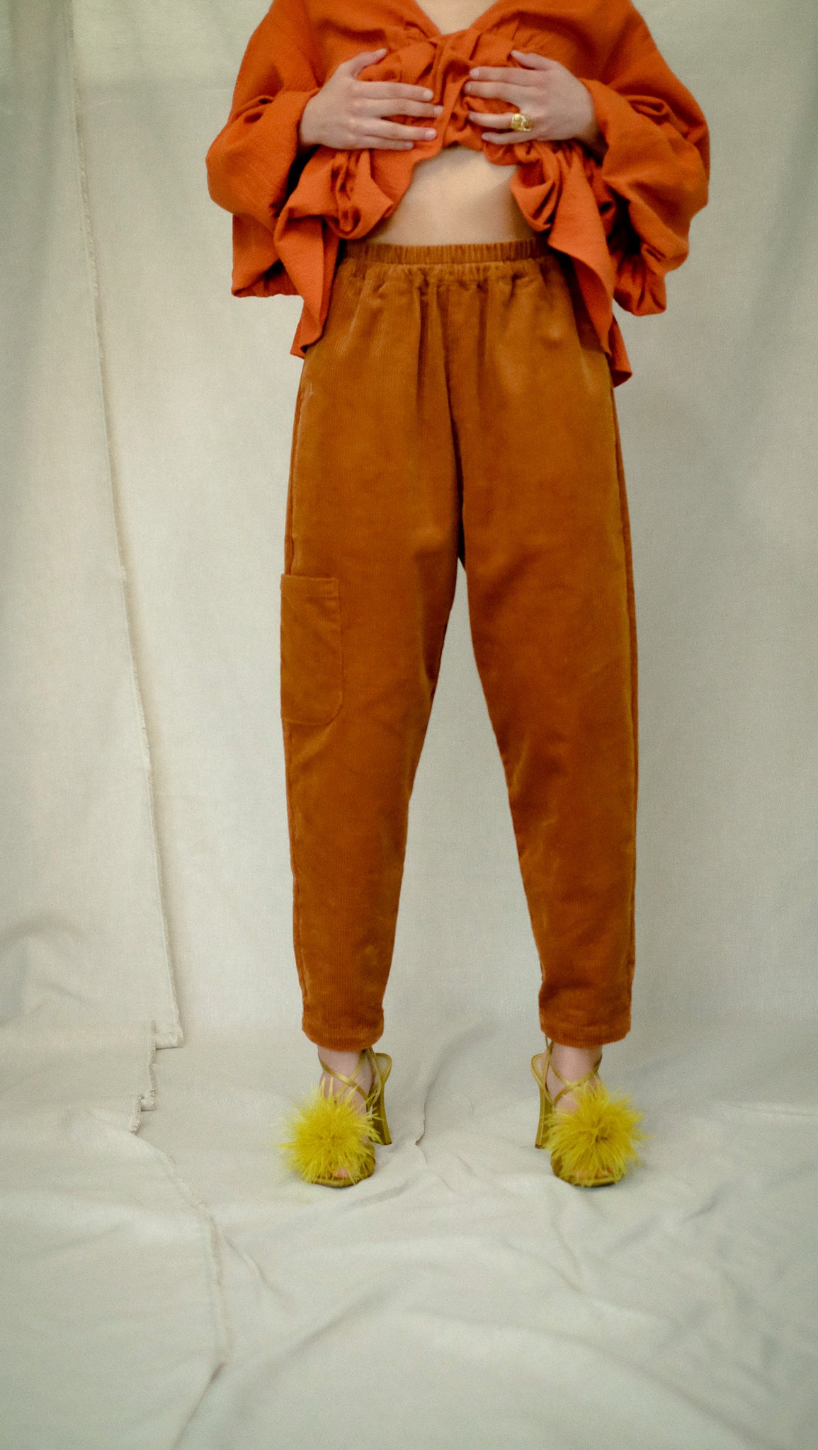 Miranda Pant in Cacoa Corduroy- Size Small SAMPLE