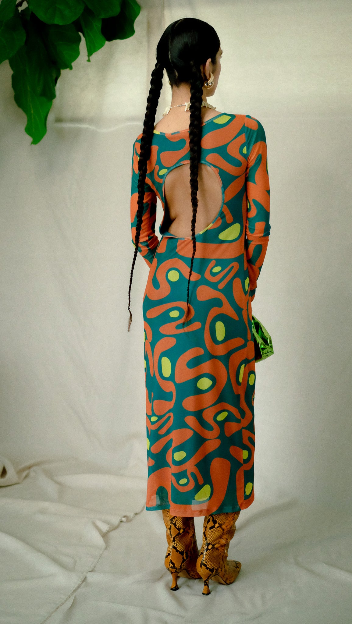 Montezuma Dress in Graffiti Mesh- Size Small SAMPLE