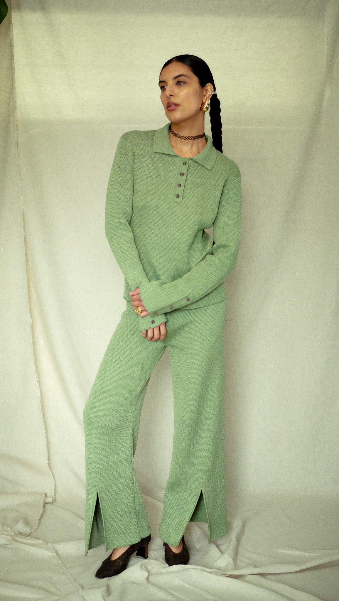Rose Pant in Sage- Size Small SAMPLE