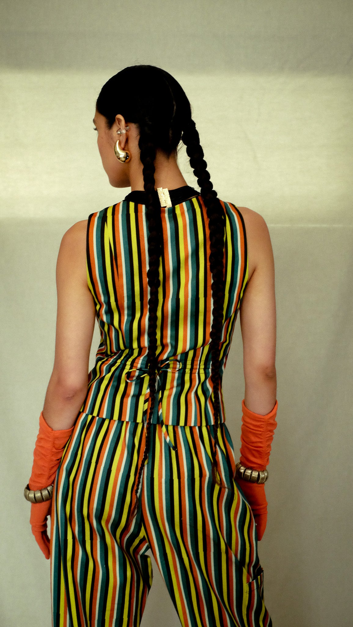 Anya Vest in Puebla Stripe- Size Small SAMPLE