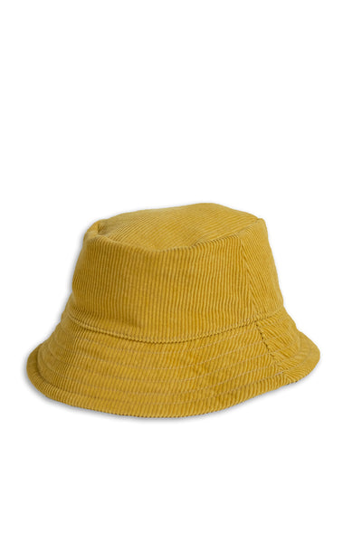 Mustard Yellow Corduroy Satin Lined Bucket Hat