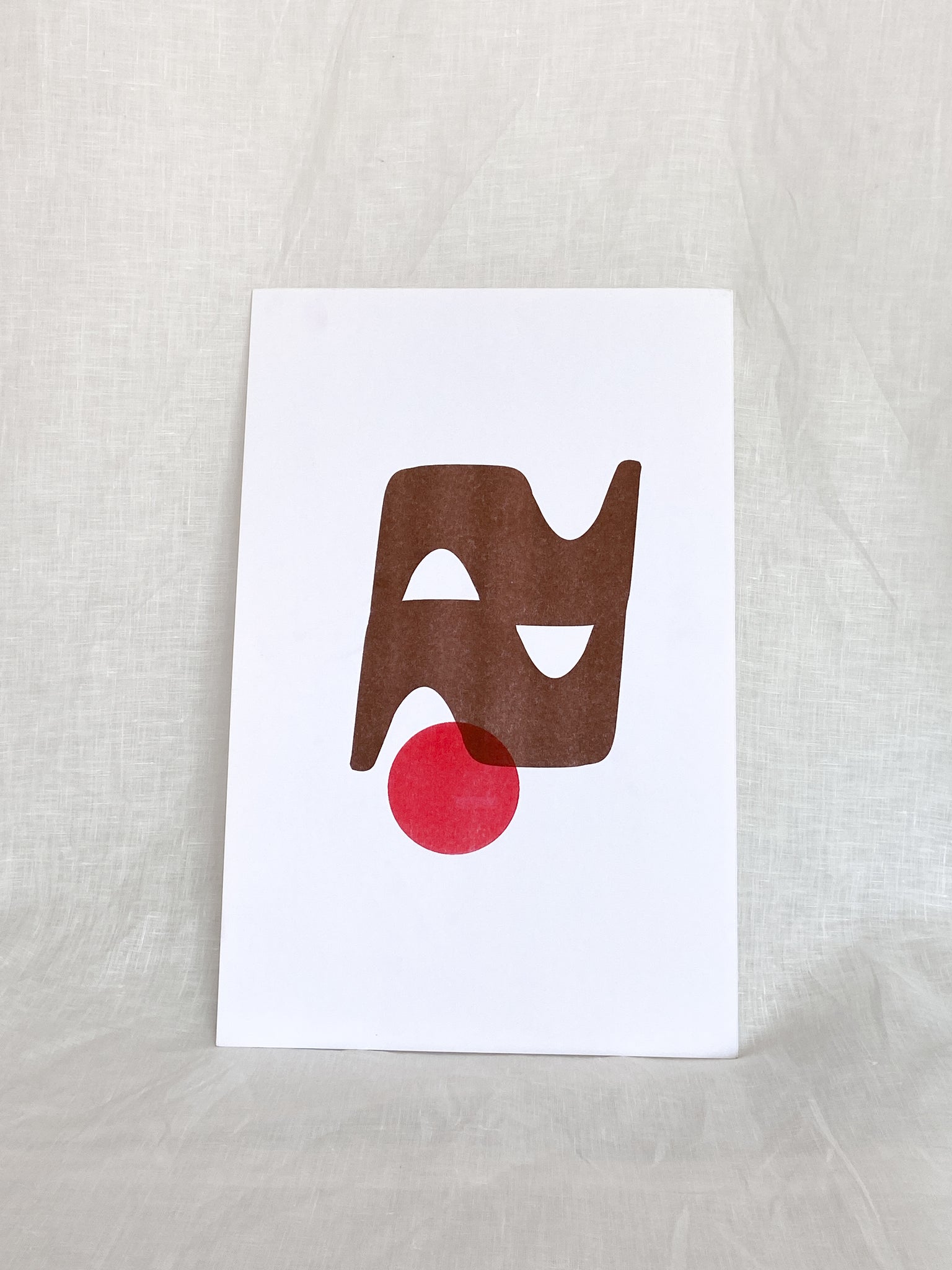 brown squiggle print