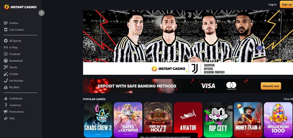 Instant Casino – one of the best online casinos in 2025 with fast payouts and a modern, secure design.